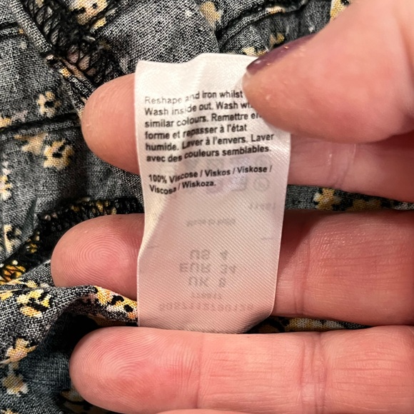 River Island Black Floral Yoke boho
 Long Sleeve mini tunic Dress - Picture 11 of 11